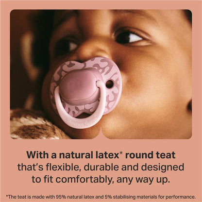 Tommee Tippee Natural Latex Ultimate Fit Soother 0-6 Months 2 Pack Assorted Colours