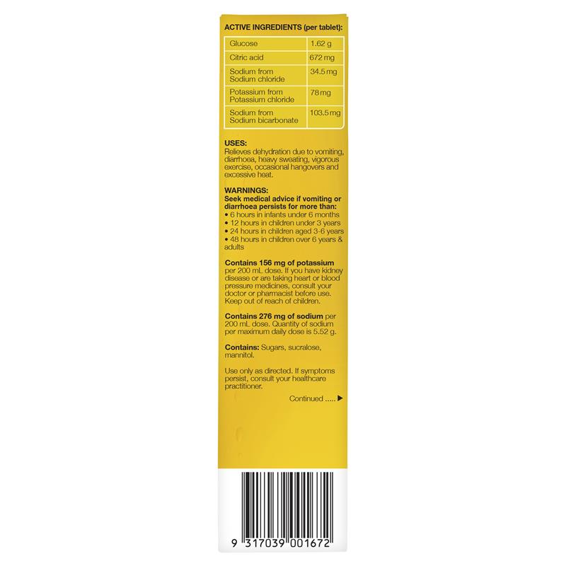 Hydralyte Electrolyte Effervescent Tropical 20 Tablets - GimmeNow