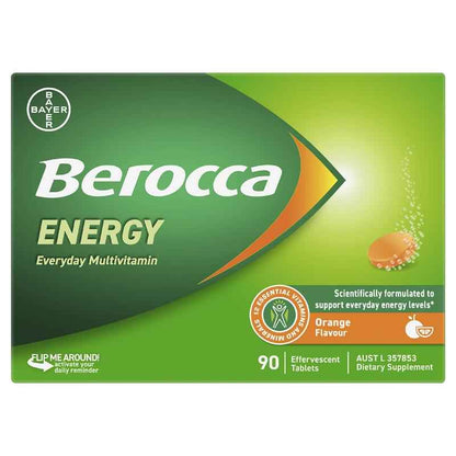 Berocca Energy Orange 90 Effervescent Tablets