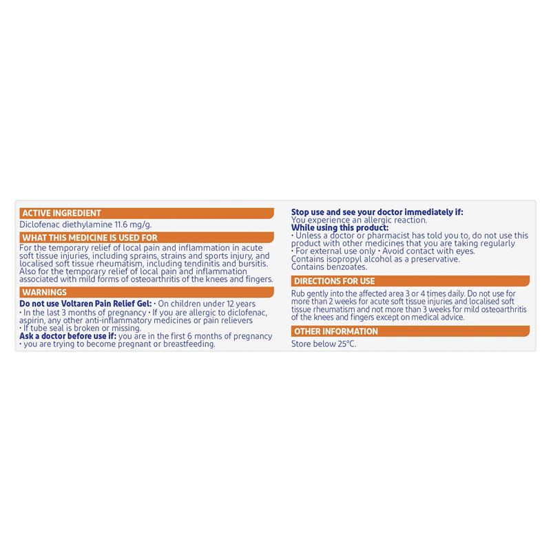 Voltaren Pain Relief Gel 50g