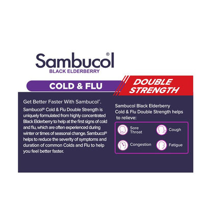 Sambucol Cold & Flu Double Strength 12 Capsules