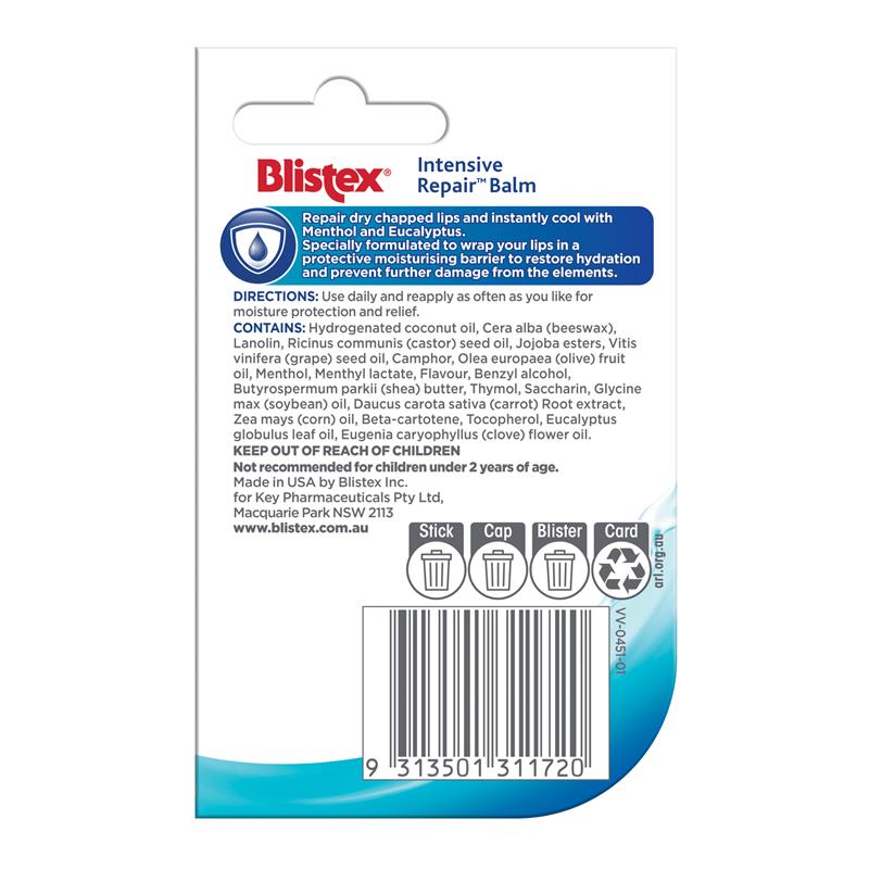 Blistex Intensive Repair Balm 4.25gm Stick