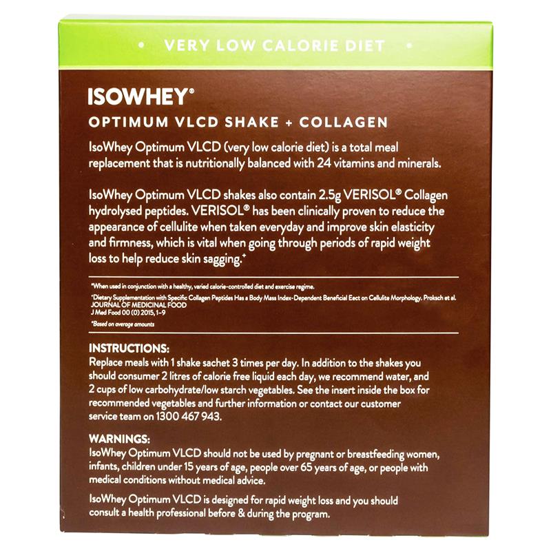 IsoWhey Optimum VLCD Shake + Collagen Chocolate Fudge 18 x 55g - GimmeNow