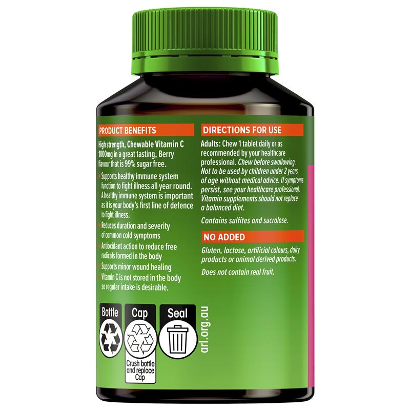 Cenovis Chewable Mega Vitamin C 1000mg Berry 60 Tablets