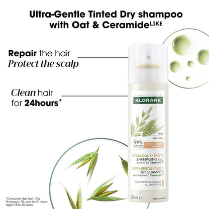 Klorane Dry Shampoo With Oat & Ceramide Dark Hair 150ml