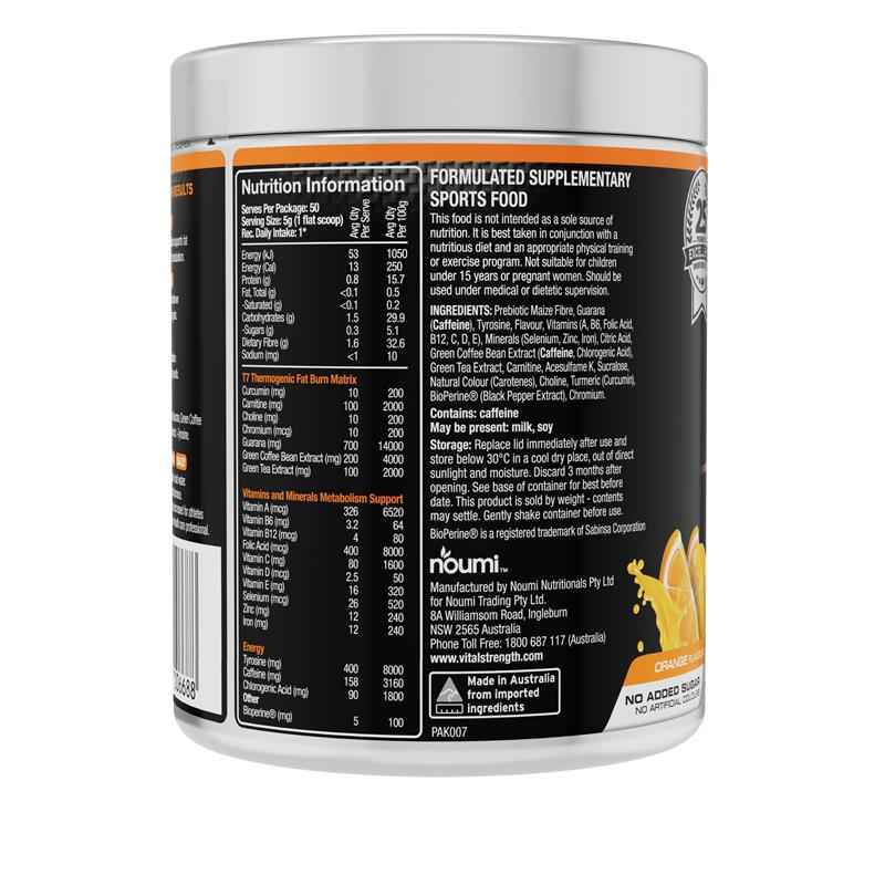 Vital Strength Hydroxy Ripped Thermogenic Matrix Orange 250g