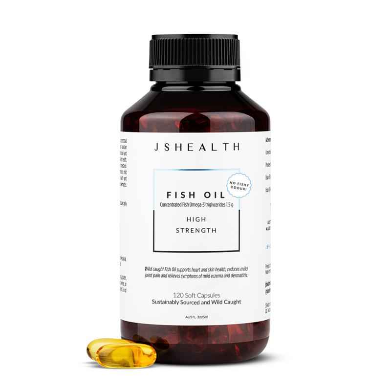 JSHEALTH Fish Oil + 120 Capsules