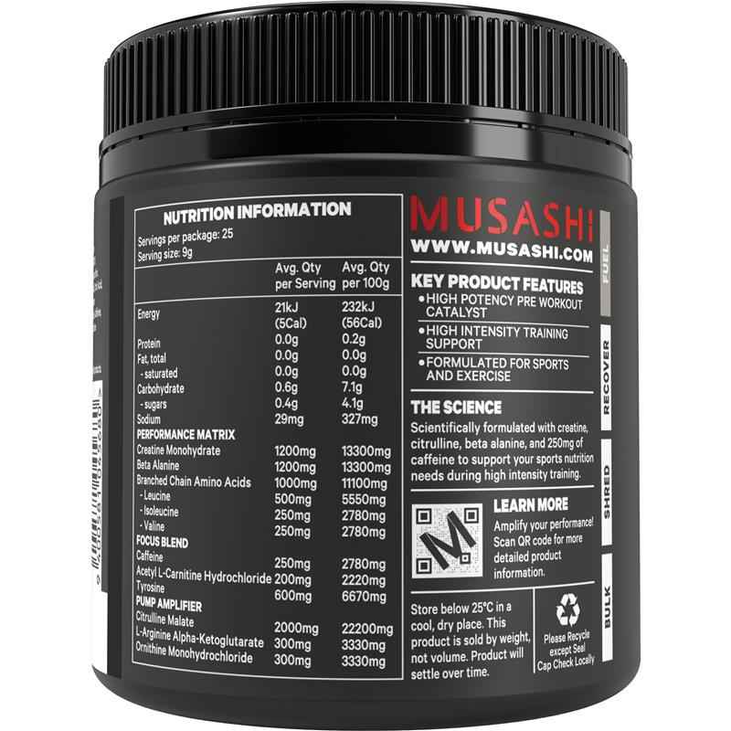 Musashi Pre Workout Tropical Punch 225g