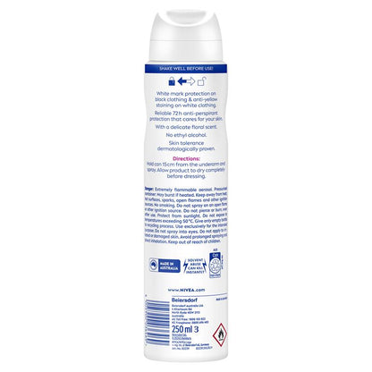 NIVEA Black & White Clear Aerosol Deodorant 72H Protection 250ml