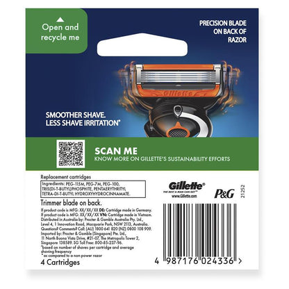 Gillette Fusion Proglide Power Razor Blades 4 Pack