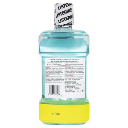 Listerine Zero Alcohol Antibacterial Mouthwash Less Intense Taste Value Pack 1.5L