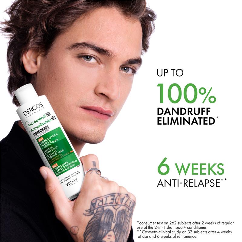Dercos Anti-Dandruff DS Shampoo 2 In 1 200ml