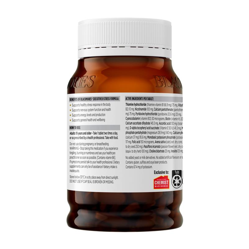 Blackmores Executive B 250 Tablets Exclusive Size