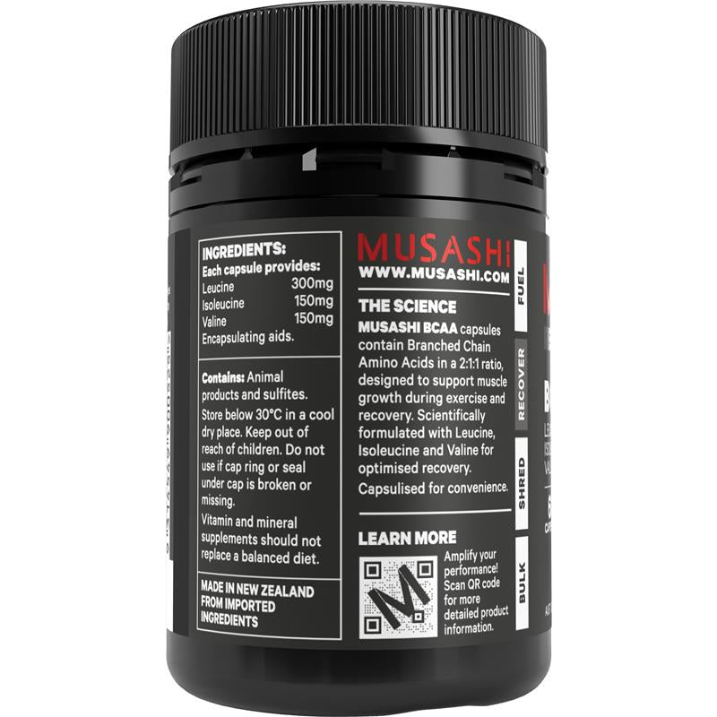 Musashi Muscle Recovery BCAAs 60 Capsules