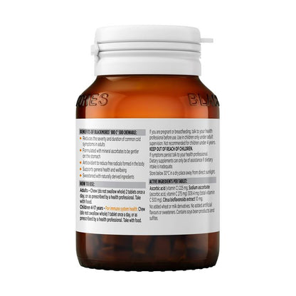 Blackmores Bio C 500mg 50 Chewable Tablets