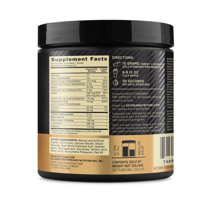 Optimum Nutrition Gold Standard Pre-Workout Fruit Punch 300g