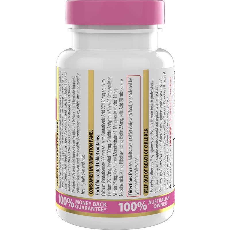 Carusos Hair Food 60 Tablets