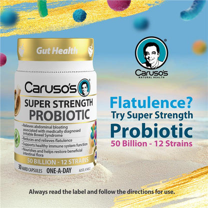 Carusos Super Strength Probiotic 30 Capsules