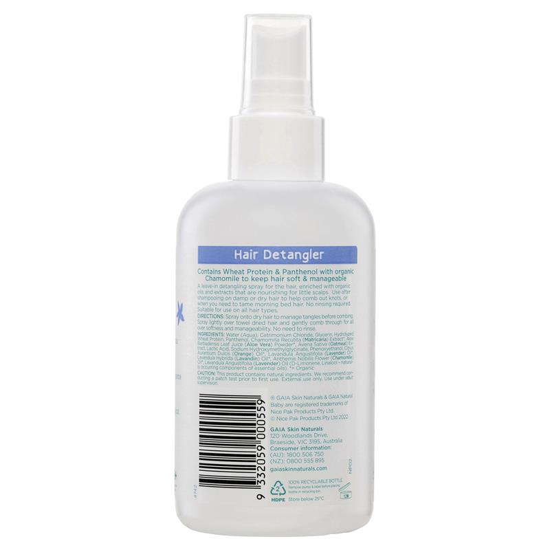 GAIA Natural Baby Hair Detangler 200mL - GimmeNow