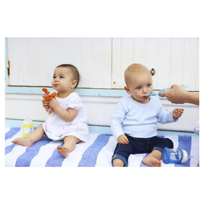 Cherub Baby Universal Food Pouch Spoons Blue & Green 2 Pack