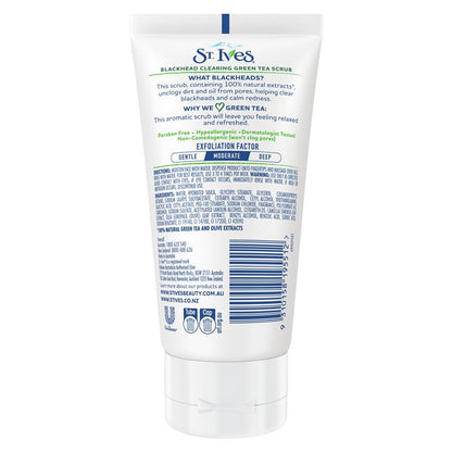 St Ives Naturally Clear Scrub Green Tea 150ml - GimmeNow
