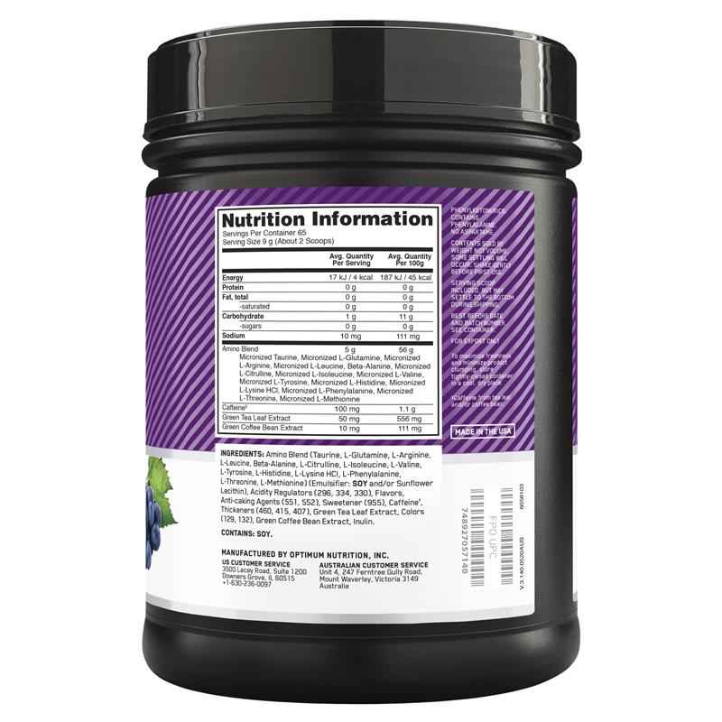Optimum Nutrition Amino Energy Concord Grape 65 Serve 585g