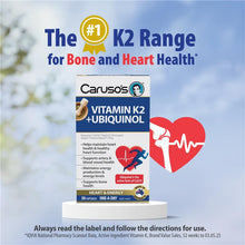 Carusos Vitamin K2 + Ubiquionol 30 Capsules