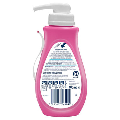 Veet Pure Hair Removal Cream Legs And Body Sensitive Skin 400ml