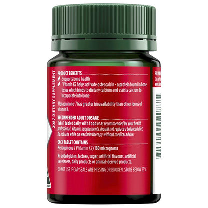 Nature's Own K2 180mcg 60 Tablets