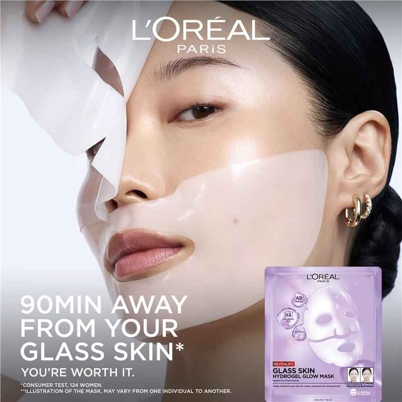 L'Oreal Paris Revitalift Filler Glass Skin Hydrogel Glow Mask