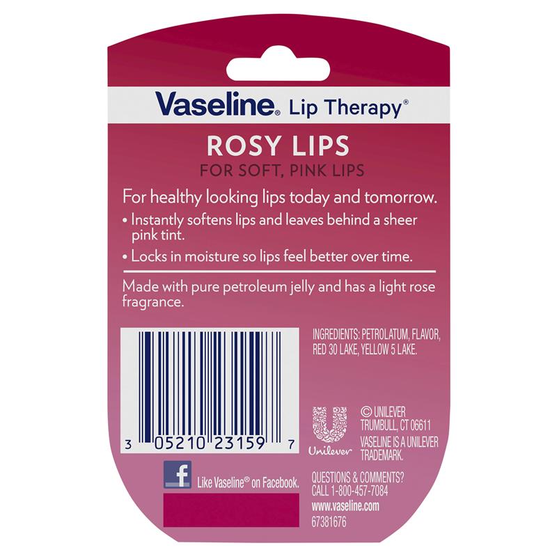 Vaseline Lip Balm Rosy Lips Tub 7g