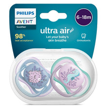 Avent Ultra Air Soother 6-18 Months Deco Mixed 2 Pack