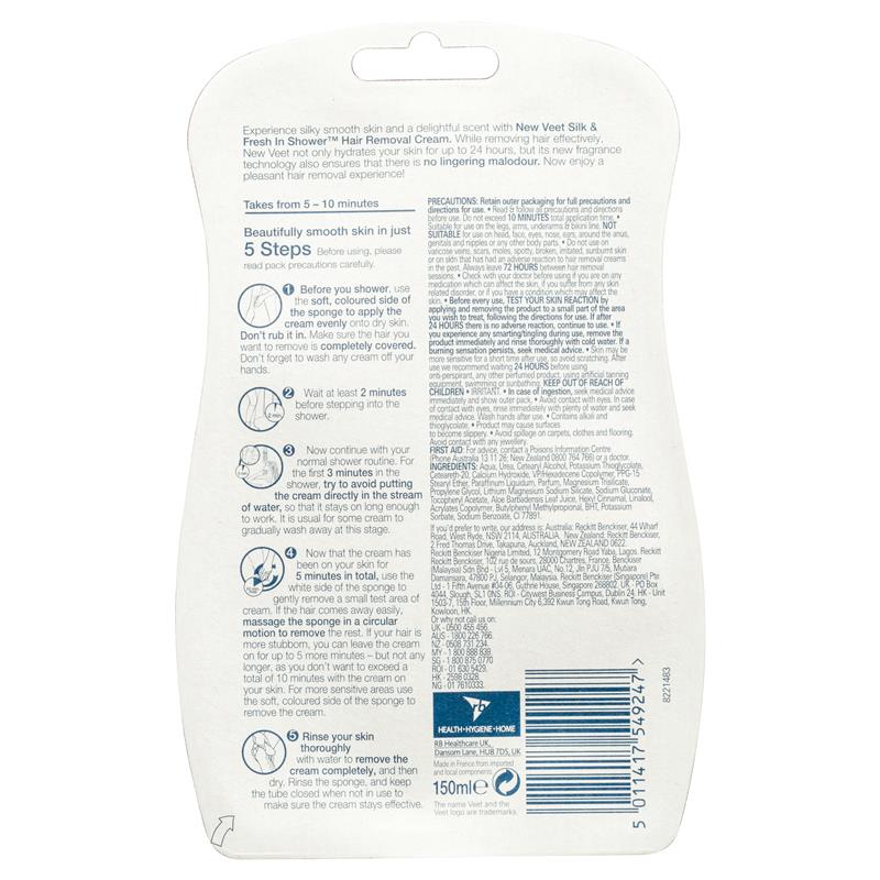 Veet In Shower Hair Removal Cream Sensitive 150ml