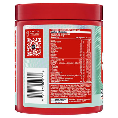 BSc Energy Shred + Hydration Powder Zappo Sour Watermelon 275g