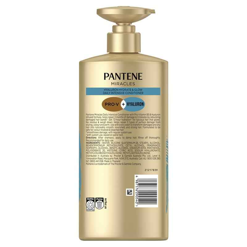 Pantene Miracles Hyaluron Hydrate & Glow Daily Intensive Conditioner 600ml
