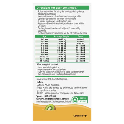 Panadol Childrens 1-5 Years Tutti Frutti 200ml