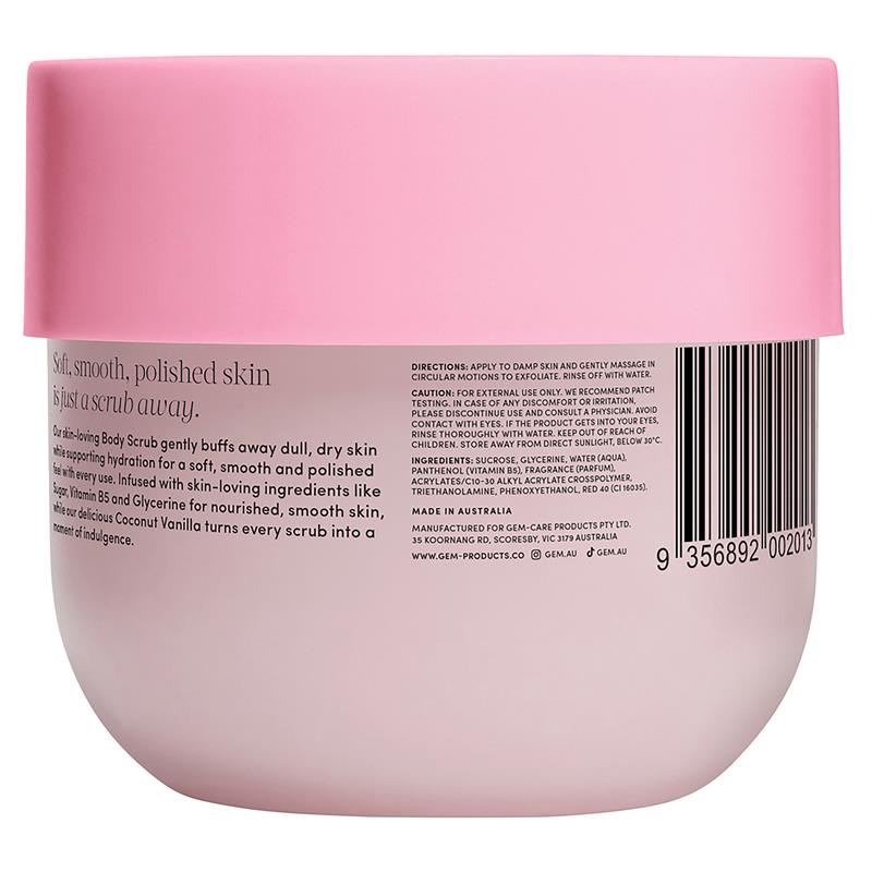 Gem Skin-Loving Body Scrub Coconut Vanilla 510g