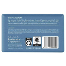 Freshwater Farm Australia Blue Cypress + Juniper Berry Oil Calming Body Bar 200g