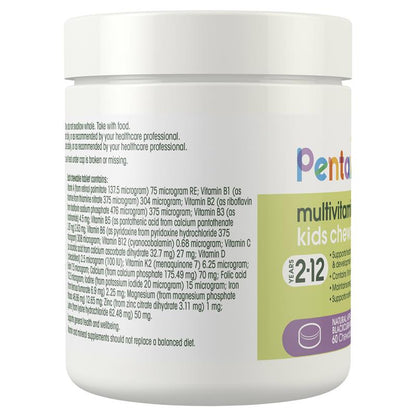 Pentavite Multivitamin + Iron Kids 60 Chewable Tablets