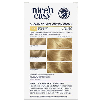 Clairol Nice N Easy 9.5 Extra Light Blonde Permanent Hair Colour
