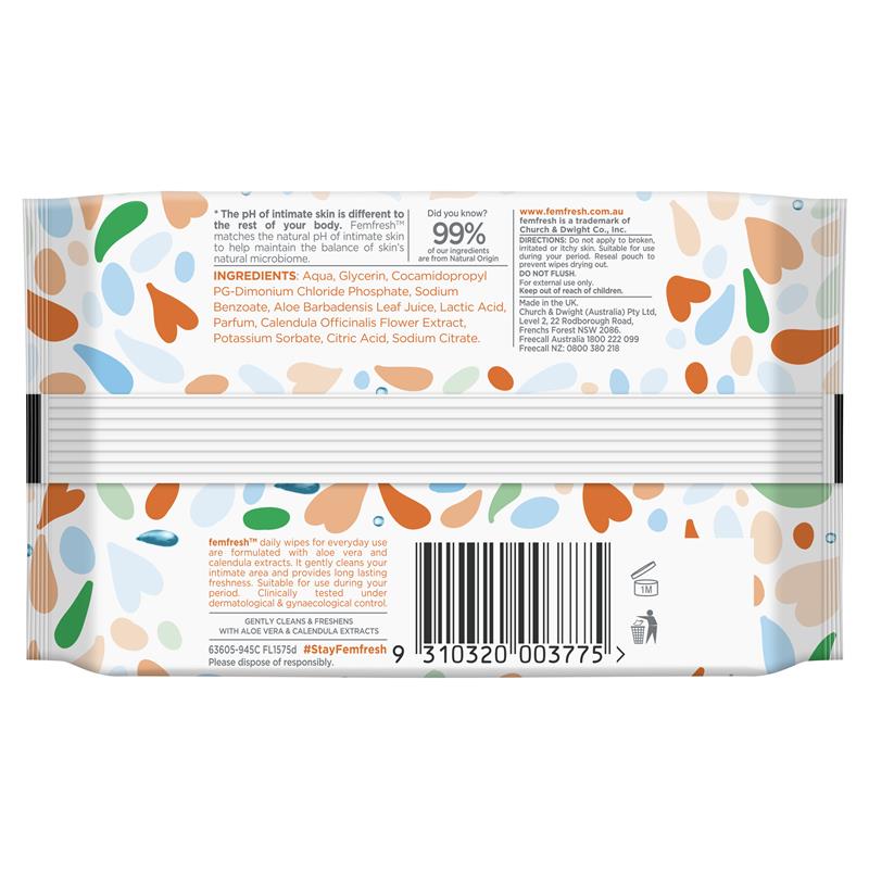 Femfresh Pocket Wipes 10 Travel Pack