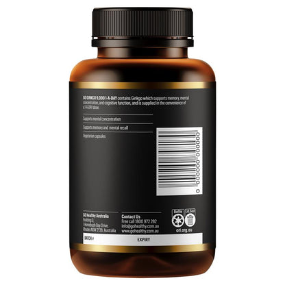 Go Healthy Ginkgo 9000 120 Vege Capsules Exclusive Size