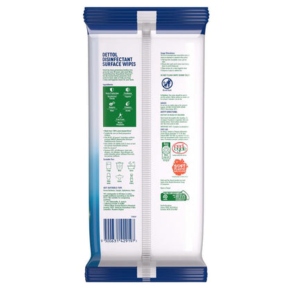 Dettol Antibacterial Disinfectant Surface Biodegradable Cleaning Wipes 110 Pack