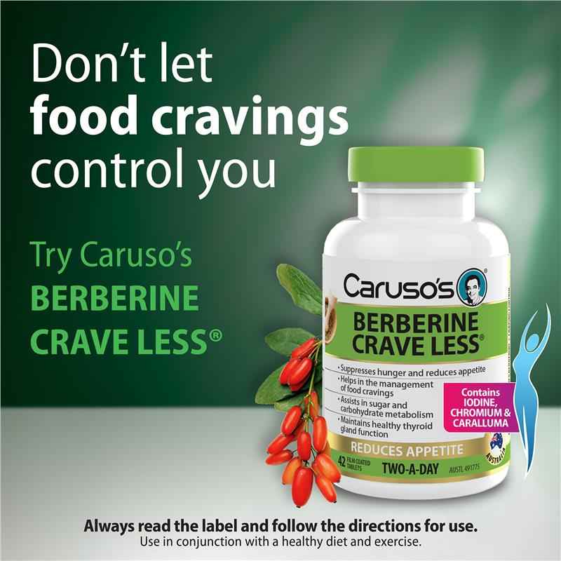 Carusos Berberine Crave Less 42 Tablets