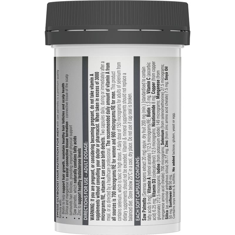 Swisse Hair Nutrition For Men 60 Capsules
