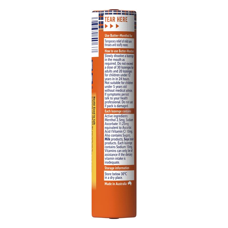 Butter Menthol Liquid Center Honey Lemon 50g Stick