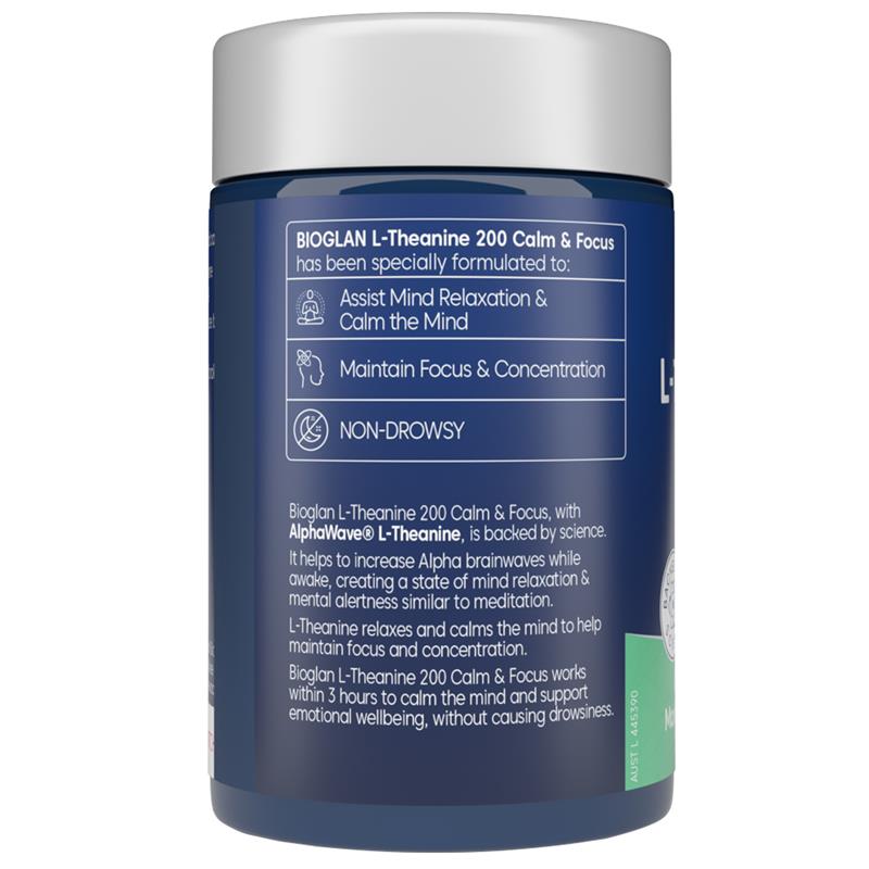 Bioglan L Theanine Calm & Focus 60 Tablets