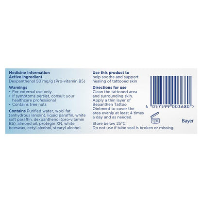 Bepanthen Tattoo Aftercare and Protection Ointment 50g