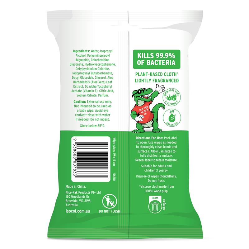 Isocol Hand & Surface Wipes 15 Pack