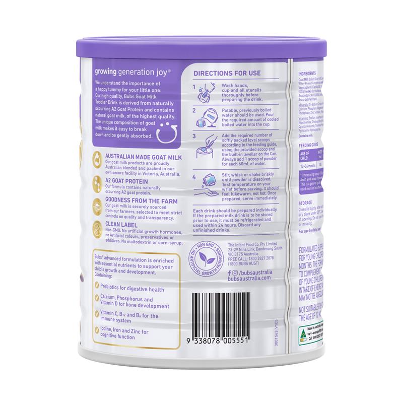 Bubs Goat Toddler Formula 800g - GimmeNow